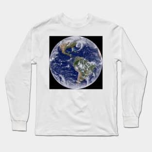 Clouds over the Americas, GOES image (C022/3729) Long Sleeve T-Shirt